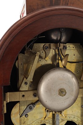 Lot 1493 - THOMAS SAUNDERS, LONDON. A GOOD GEORGE III THREE TRAIN INLAID MAHOGANY BRACKET CLOCK