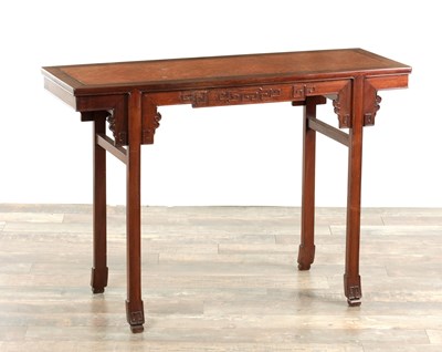 Lot 321 - A CHINESE HARDWOOD ALTER TABLE