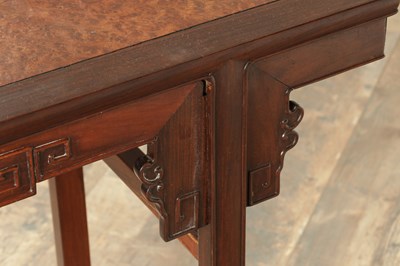 Lot 321 - A CHINESE HARDWOOD ALTER TABLE