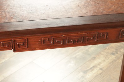Lot 321 - A CHINESE HARDWOOD ALTER TABLE