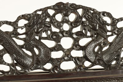 Lot 429 - A GOOD 19TH CENTURY CHINESE CARVED HARDWOOD OPEN DISPLAY CABINET