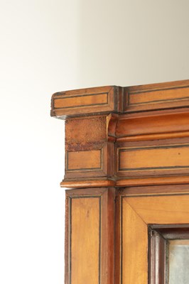 Lot 1663 - A GOOD EARLY 19TH CENTURY SATINWOOD AND MAHOGANY INLAID DISPLAY CABINET IN THE MANNER OF JOHN HOWARD AND SON