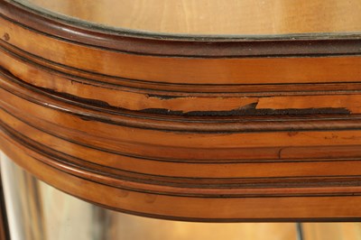 Lot 1663 - A GOOD EARLY 19TH CENTURY SATINWOOD AND MAHOGANY INLAID DISPLAY CABINET IN THE MANNER OF JOHN HOWARD AND SON