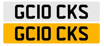 Lot 717 - REGISTRATION PLATE GC10 CKS (GRANDFATHER CLOCKS)