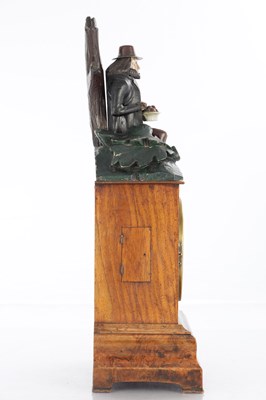 Lot 1494 - A RARE 19TH CENTURY BLACK FOREST AUTOMATION “DUMPLING EATER” MANTEL CLOCK