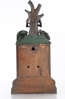 Lot 1494 - A RARE 19TH CENTURY BLACK FOREST AUTOMATION “DUMPLING EATER” MANTEL CLOCK