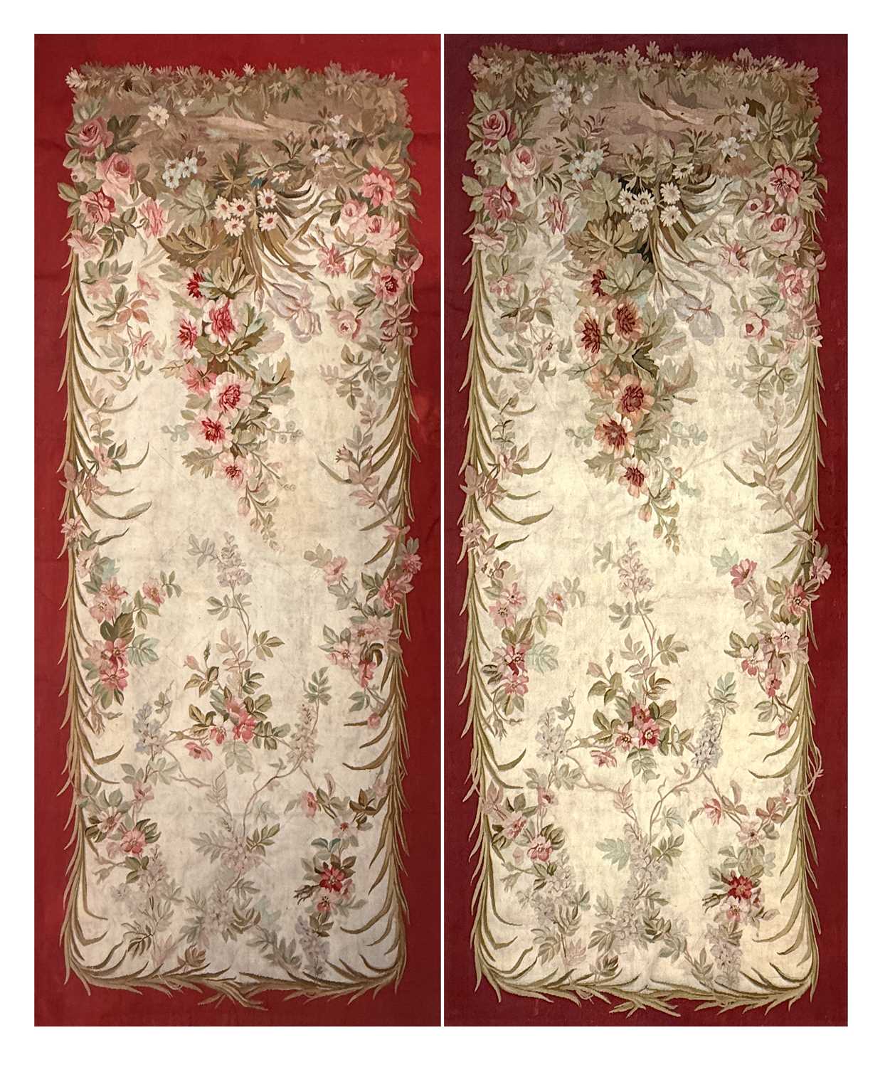 Lot 741 - A PAIR OF 19TH CENTURY FRENCH AUBUSSON TAPESTRIES