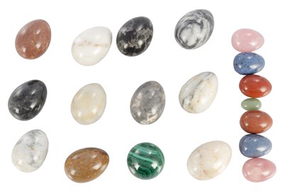 Lot 739 - A COLLECTION OF 19TH CENTURY STONE EGGS