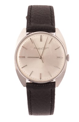 Lot 1283 - A GENTLEMAN’S VINTAGE STEEL IWC SCHAFFHAUSEN WRIST WATCH