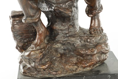 Lot 837 - VINCENZO CINQUE (1852-1929). BRONZE FIGURAL SCULPTURE OF A FISHERMAN