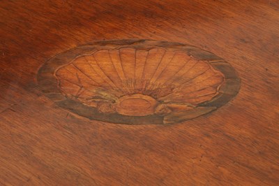 Lot 1604 - AN UNUSUAL 19TH CENTURY INLAID MAHOGANY IRISH ENVELOPE TABLE