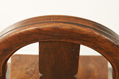 Lot 1590 - AN UNUSUAL PAIR OF ARTS AND CRAFTS OAK HALL CHAIRS