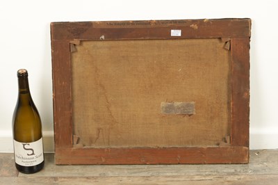 Lot 1228 - A 19TH CENTURY NIAVE SCHOOL OIL ON CANVAS PORTRAIT OF A PRIZE DONKEY
