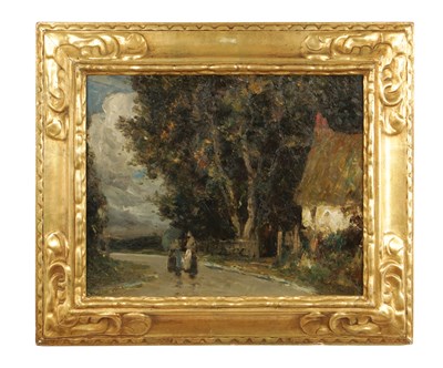 Lot JOSEPH VICKERS DE VILLE (1856–1925). AN EARLY 20TH CENTURY OIL ON CANVAS FIGURAL LANDSCAPE SCENE