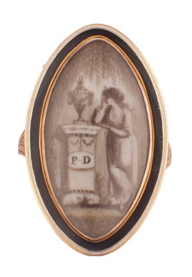Lot 137 - A GEORGE III GOLD MOURNING RING