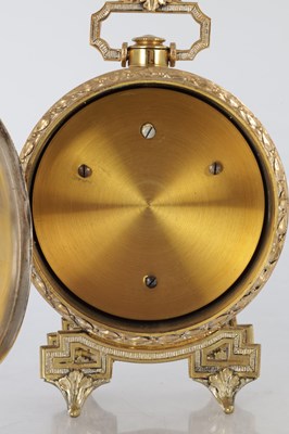 Lot 1388 - A LATE 19TH CENTURY DESK CLOCK AND BAROMETER SET