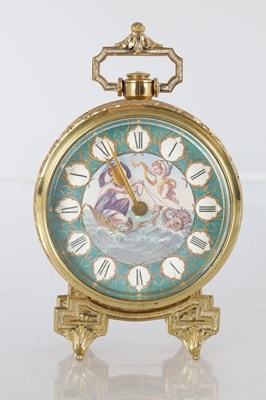 Lot 1388 - A LATE 19TH CENTURY DESK CLOCK AND BAROMETER SET