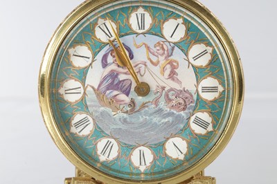 Lot 1388 - A LATE 19TH CENTURY DESK CLOCK AND BAROMETER SET