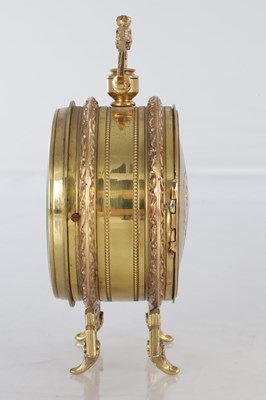 Lot 1388 - A LATE 19TH CENTURY DESK CLOCK AND BAROMETER SET