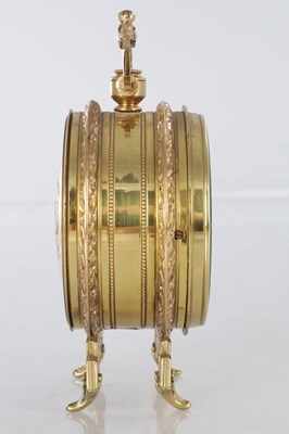 Lot 1388 - A LATE 19TH CENTURY DESK CLOCK AND BAROMETER SET