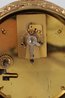 Lot 1388 - A LATE 19TH CENTURY DESK CLOCK AND BAROMETER SET