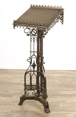 Lot 1649 - A LATE 19TH CENTURY GOTHIC BRONZE LECTERN IN THE MANNER OF PUGIN