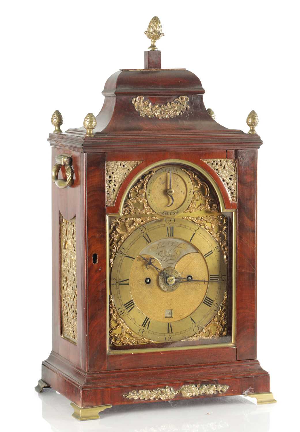 Lot 1403 - JOHN TAYLOR, LONDON. A GEORGE III EIGHT-DAY MAHOGANY VERGE BRACKET CLOCK