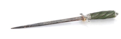 Lot 703 - AN 18TH CENTURY ENGLISH SILVER MOUNTED DAGGER