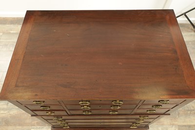 Lot 1594 - AN UNUSUAL LATE GEORGE III MAHOGANY DRESSING CHEST IN THE MANNER OF GILLOWS