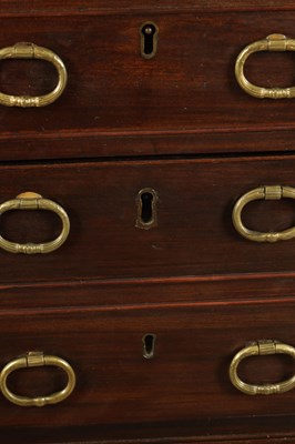 Lot 1594 - AN UNUSUAL LATE GEORGE III MAHOGANY DRESSING CHEST IN THE MANNER OF GILLOWS