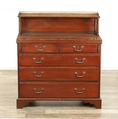 Lot 1701 - A GEORGE II MAHOGANY BACHELORS CHEST