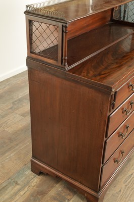 Lot 1701 - A GEORGE II MAHOGANY BACHELORS CHEST