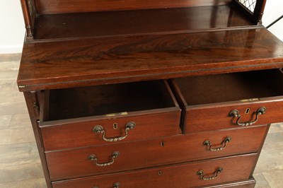 Lot 1701 - A GEORGE II MAHOGANY BACHELORS CHEST