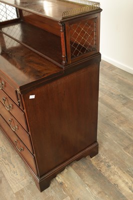 Lot 1701 - A GEORGE II MAHOGANY BACHELORS CHEST