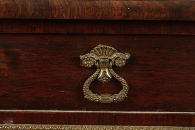 Lot 1682 - A GOOD REGENCY FIGURED ROSEWOOD GAMES TABLE