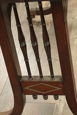 Lot 1682 - A GOOD REGENCY FIGURED ROSEWOOD GAMES TABLE