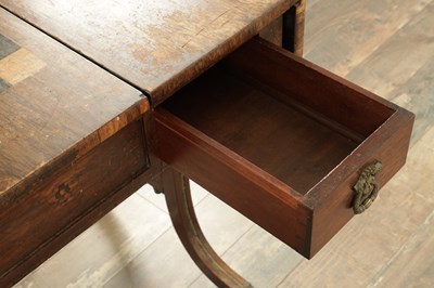 Lot 1682 - A GOOD REGENCY FIGURED ROSEWOOD GAMES TABLE