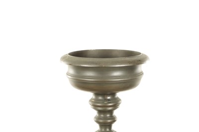 Lot 1598 - A LARGE PAIR OF 18TH CENTURY BRONZE DUTCH TORCHERES