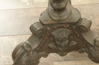 Lot 1598 - A LARGE PAIR OF 18TH CENTURY BRONZE DUTCH TORCHERES