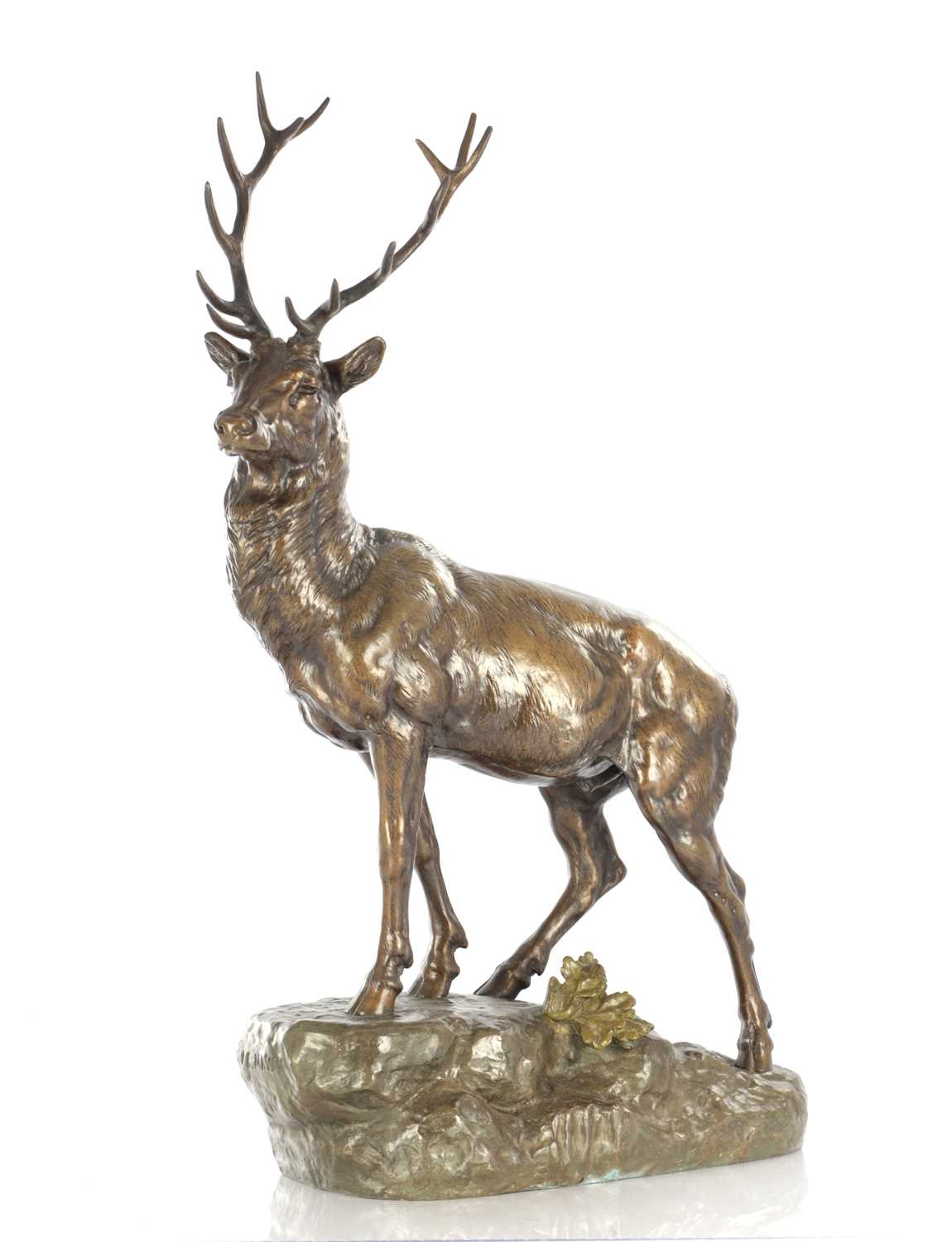 Lot 783 - JULES EDMOND MASSON, FRENCH (1871-1932) A LARGE LATE 19TH CENTURY PATINATED BRONZE SCULPTURE