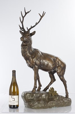 Lot 783 - JULES EDMOND MASSON, FRENCH (1871-1932) A LARGE LATE 19TH CENTURY PATINATED BRONZE SCULPTURE