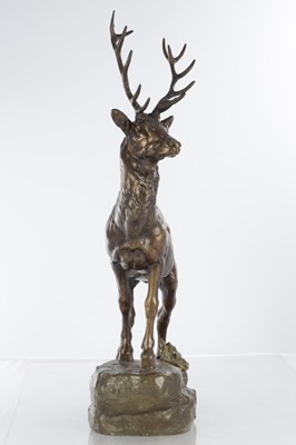 Lot 783 - JULES EDMOND MASSON, FRENCH (1871-1932) A LARGE LATE 19TH CENTURY PATINATED BRONZE SCULPTURE