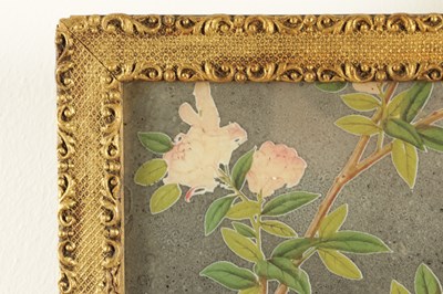 Lot 418 - A PAIR OF 19TH CENTURY CHINESE REVERSE-PAINTED MIRRORED PICTURES