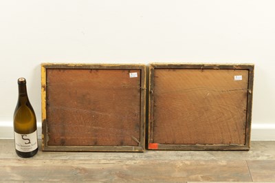 Lot 418 - A PAIR OF 19TH CENTURY CHINESE REVERSE-PAINTED MIRRORED PICTURES