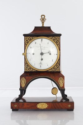Lot 1498 - PAUL HARTMANN, IN WIENN. AN AUSTRIAN BIEDERMEIER GRANDE SONNERIE MANTEL CLOCK