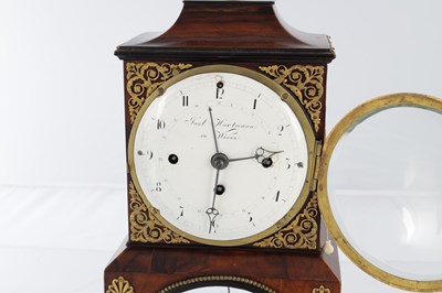 Lot 1498 - PAUL HARTMANN, IN WIENN. AN AUSTRIAN BIEDERMEIER GRANDE SONNERIE MANTEL CLOCK