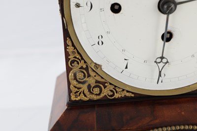 Lot 1498 - PAUL HARTMANN, IN WIENN. AN AUSTRIAN BIEDERMEIER GRANDE SONNERIE MANTEL CLOCK
