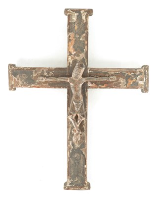 Lot 843 - A 13TH CENTURY NORTH ITALIAN CARVED AND GESSO WORK CORPUS CRISTI