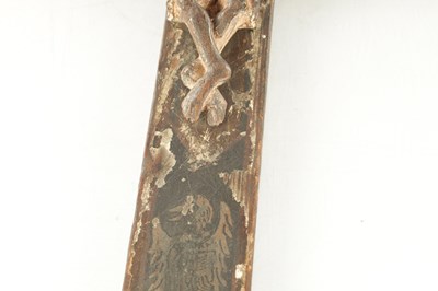 Lot 843 - A 13TH CENTURY NORTH ITALIAN CARVED AND GESSO WORK CORPUS CRISTI