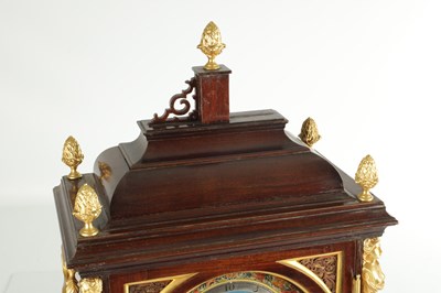 Lot 1369 - VAN OOSTROM, AMSTERDAM. A MID 18TH CENTURY DUTCH ORMOLU MOUNTED MAHOGANY MOON ROLLER VERGE BRACKET CLOCK
